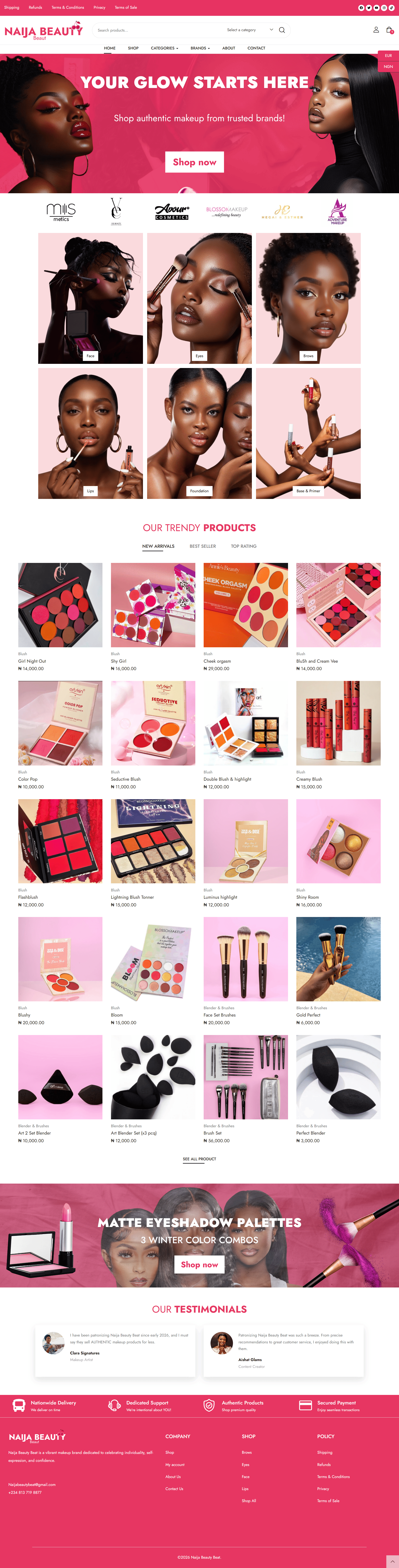 Beauty Web Design